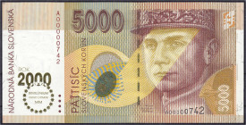 Banknoten

Ausland

Slowenien

5000 Korun 3.4.1995. I, selten. Pick 40.