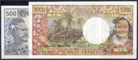 Banknoten

Ausland

Tahiti

Papeete, 500 u. 1000 Francs o.D. (1985). I-, etwas wellig. Pick 25d, 27d.