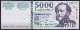 Banknoten

Ausland

Ungarn

2x 5000 Forint 1999. I. Pick 182.