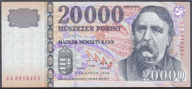 Banknoten

Ausland

Ungarn

20000 Forint 1999. I. Pick 184.