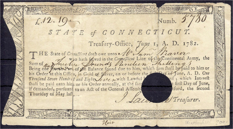 Banknoten

Ausland

Vereinigte Staaten von Amerika

State of Connecticut, ...