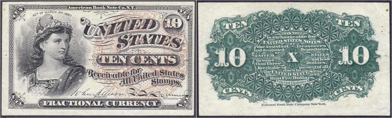 Banknoten

Ausland

Vereinigte Staaten von Amerika

10 Cents 3.3.1863. II....