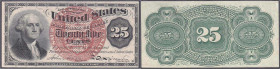 Banknoten

Ausland

Vereinigte Staaten von Amerika

25 Cents 3.3.1863. II. Pick 118.