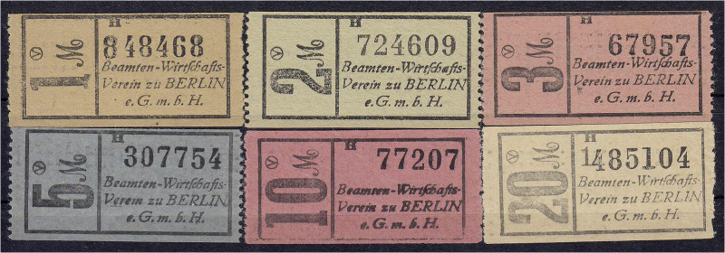 Banknoten

Deutsches Notgeld und KGL

Berlin (Brandenburg)

Beamten-Wirtsc...