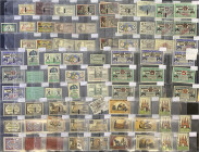 Banknoten

Deutsches Notgeld und KGL

Hamburg (Hamburg)

Serienscheine, insgesamt 89 bessere Scheine mit einem Katalogwert von 7500€. Dabei z.B....