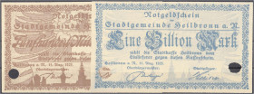 Banknoten

Deutsches Notgeld und KGL

Heilbronn (Württemberg)

Stadt, 500 Mrd. und 1 Bio. Mark 15.8.1923. Ohne Wz. I- Dießner. 323.1.