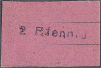 Banknoten

Deutsches Notgeld und KGL

Kirchheim-Teck (Württemberg)

Johannes Länge, Maler und Milchsammelstelle, 2 Pfg. Mai 1920. Rs. Zeilenstem...