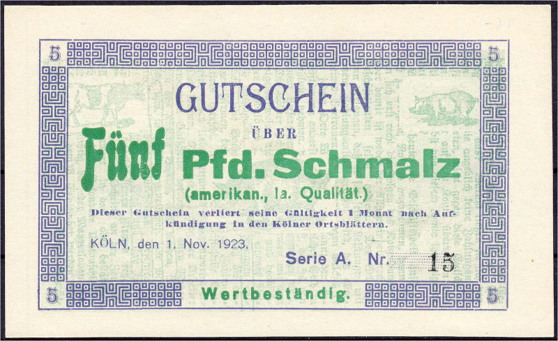 Banknoten

Deutsches Notgeld und KGL

Köln (Rheinland)

Interessenverband ...