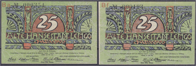 Banknoten

Deutsches Notgeld und KGL

Lemgo (Nordrhein-Westfalen)

Stadt, ...