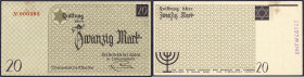 Banknoten

Deutsches Notgeld und KGL

Litzmannstadt (Lodz, Polen)

Ghetto, der Älteste der Juden, 20 Mark 15.5.1940. Wz. verflochtene Wellenbänd...