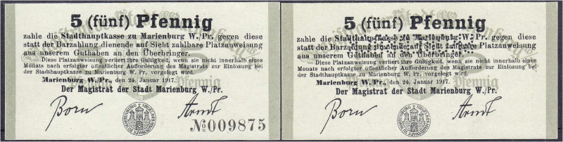 Banknoten

Deutsches Notgeld und KGL

Marienburg (Westpreußen)

Stadt, 2x ...