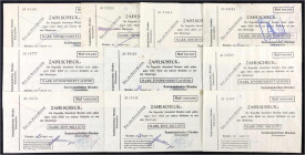 Banknoten

Deutsches Notgeld und KGL

München (Bayern)

Reichsbahndirektion, 10 Scheine zu 4x 300 Tsd., 3x 500 Tsd. und 3x 1 Mio. Mark. II-IV, s...