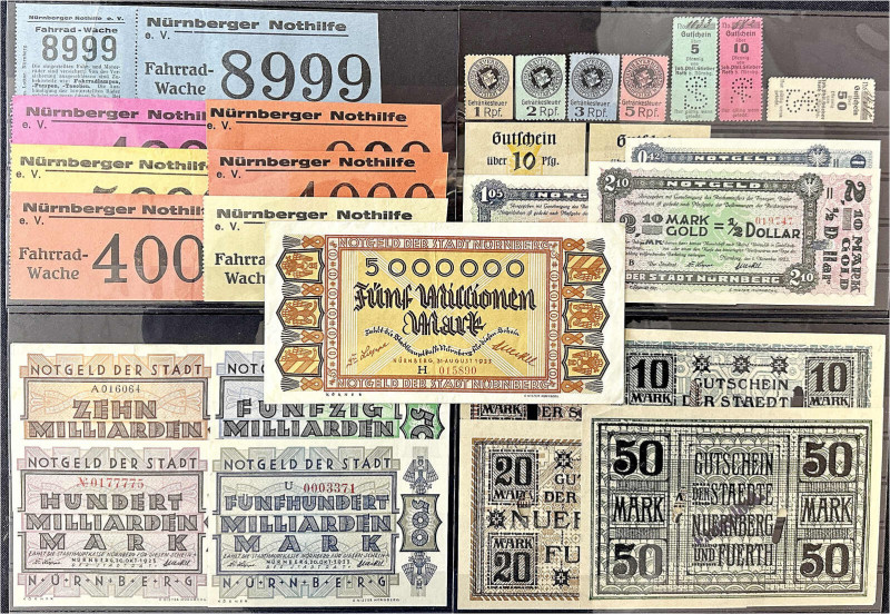 Banknoten

Deutsches Notgeld und KGL

Nürnberg (Bayern)

Stadt, 17 bessere...