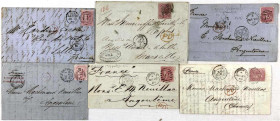 Briefmarken

Ausland

Grossbritannien

6 viktorianische Briefe, versendet von Leeds, Newcastle und London in den Jahren 1859 bis 1861 alle an Ad...