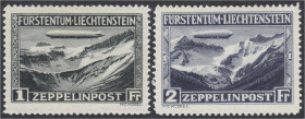 Briefmarken

Ausland

Liechtenstein

1 Fr. - 2 Fr. Liechtensteinfahrt des Luftschiffs 1931, kompletter Satz in postfrischer Erhaltung. Mi. 650,-...