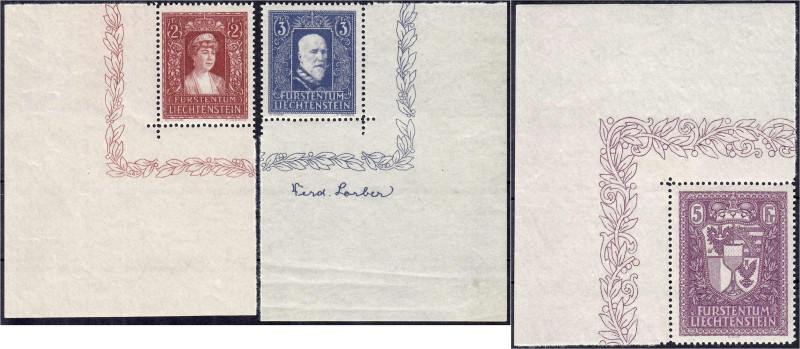 Briefmarken

Ausland

Liechtenstein

2 Fr. - 5 Fr. Freimarken 1933/1935, k...