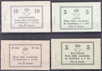 Briefmarken

Ausland

Schweden

MH-Swedenborg, Ling, König Gustav V und Bellman 1938/1940, vier Markenheftchen in postfrischer Erhaltung, alle v...