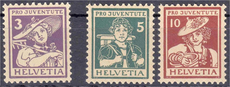Briefmarken

Ausland

Schweiz

Pro Juventute (Trachten II) 1916, komplette...