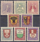 Briefmarken

Ausland

Schweiz

Pro Juventute (Trachten III,), Pro Juventute (Trachten I), Pro Juventute (Wappen I) 1916/1919, drei komplette Sat...