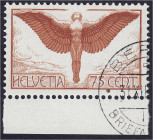Briefmarken

Ausland

Schweiz

75 C. Ikarus 1924, sauber vom Unterrand in gestempelter Erhaltung, Papier ,,z" (gestrichenes Papier, geriffelter ...