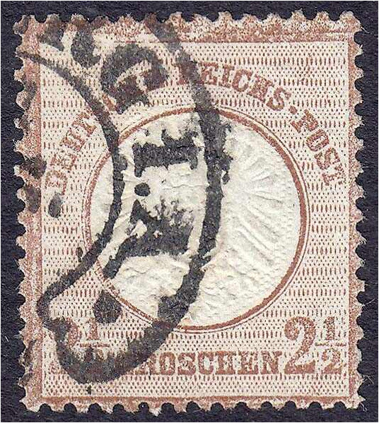 Briefmarken

Deutschland

Deutsches Reich

2 1/2 Gr. großer Brustschild 18...