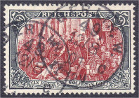Briefmarken

Deutschland

Deutsches Reich

5 M. Reichspost 1900, sauber gestempelt, Type II, die Erhaltung ist vollkommen einwandfrei. Fotoattes...