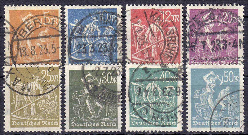 Briefmarken

Deutschland

Deutsches Reich

5 M. - 50 M. Freimarken 1922, k...