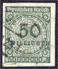 Briefmarken

Deutschland

Deutsches Reich

50 Millionen 1923, gestempelt, ungezähnt. Mi. 450,-€ Michel 321 U.