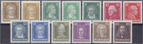 Briefmarken

Deutschland

Deutsches Reich

3 Pf. - 80 Pf. Berühmte Deutsche 1926, kompletter Satz in postfrischer Luxuserhaltung, unsigniert. Mi...