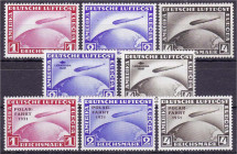 Briefmarken

Deutschland

Deutsches Reich

Zeppeline 1928/1931, alle 8 Zeppeline aus der Weimarer-Zeit in ungebrauchter Erhaltung mit sauberem E...