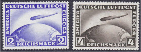 Briefmarken

Deutschland

Deutsches Reich

2 RM + 4 RM Flugpostmarken 1928, sauber in postfrischer Erhaltung, unsigniert. Mi. 460,-€ Michel 423-...
