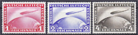 Briefmarken

Deutschland

Deutsches Reich

1 M. - 4 M. Flugpostmarken 1928/1931, drei Werte in postfrischer Erhaltung, 1 Mark und 4 Mark geprüft...