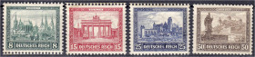 Briefmarken

Deutschland

Deutsches Reich

8+4 Pf. - 50+40 Pf. IPOSTA 1930, kompletter Blockmarkensatz in postfrischer Erhaltung. Mi. 440,-€ Mic...