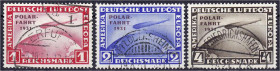 Briefmarken

Deutschland

Deutsches Reich

1 M - 4 M Polarfahrt 1931, kompletter Satz in gestempelter Erhaltung. Mi. 1.300,-€ Michel 456-458.