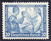 Briefmarken

Deutschland

Deutsches Reich

20+10 Pf. Tristan und Isolde (Wagner) 1933, postfrische Erhaltung, Zähnung ,,A". Fotoattest Schlegel ...