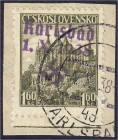 Briefmarken

Deutschland

Deutsche Kolonien

Sudetenland, Karlsbad

1.60 Kc. Landschaften 1938, gestempelt auf Briefstück, tiefst geprüft Mahr...