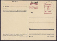 Briefmarken

Deutschland

Deutsche Kolonien

Deutsche Besetzungsausgaben 1939/1945

6 Rpf. braunrot 1945, ungebrauchte Ganzsachenkarte, geprüf...