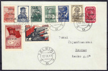 Briefmarken

Deutschland

Deutsche Kolonien

Deutsche Besetzungsausgaben 1939/1945

5 K. - 1 R. Telsiai (Telschen) 1941, kompletter Satz Nr. 1...