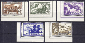 Briefmarken

Deutschland

Deutsche Kolonien

Spenden/Vignetten/Private Ausgaben 1939/1945

10 Fr. - 100 Fr. Für die Luftwaffe 1944, postfrisch...