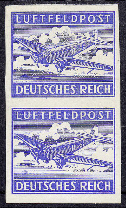 Briefmarken

Deutschland

Feldpostmarken

Zulassungsmarke für Luftpostbrie...