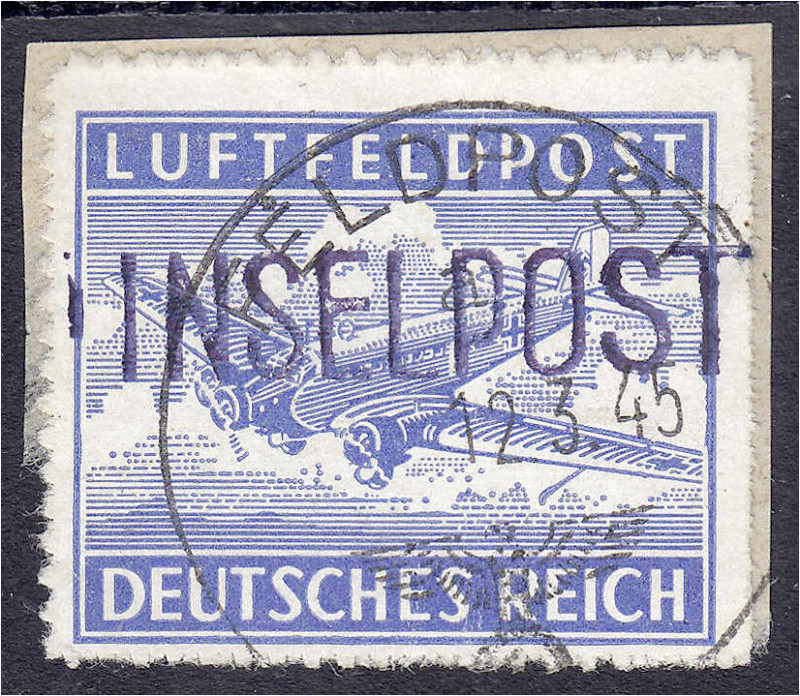 Briefmarken

Deutschland

Feldpostmarken

Insel Leros Zulassungsmarke 1945...