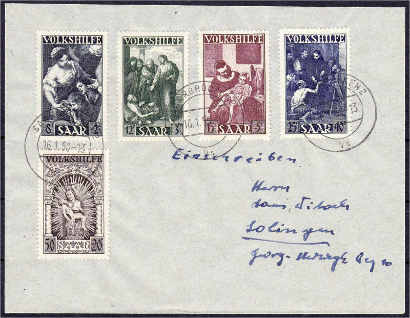 Briefmarken

Deutschland

Saarland

Volkshilfe (Gemälde I) 1949, komplette...