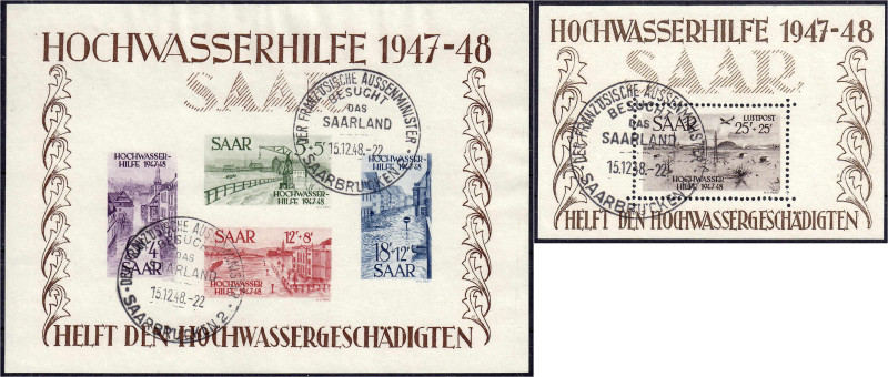 Briefmarken

Deutschland

Saarland

Hochwasserhilfe-Blockpaar 1948, sauber...