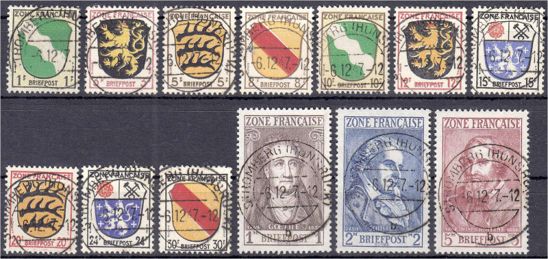 Briefmarken

Deutschland

Alliierte Besetzung (Französische Zone)

1 Pf. -...