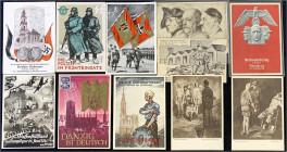 Briefmarken

Postkarten

Nettes Lot von 11 Propagandakarten, dabei auch zwei Italienische Antinazi-Propagandakarten aus dem Jahr 1940, sowie Antin...