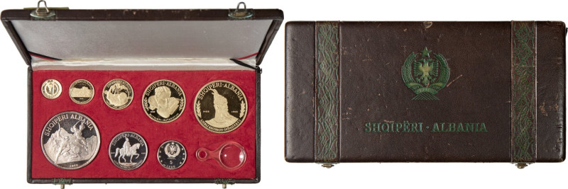 People's Socialist Republic 8-Piece gold & silver Proof Set 1968 UNC, 1) gold "P...