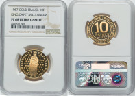 Republic gold Proof "King Capet Millennium" 10 Francs 1987 PR68 Ultra Cameo NGC, Paris mint, KM961b. Mintage: 6,000. HID09801242017 © 2023 Heritage Au...