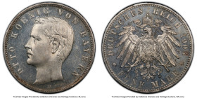 Bavaria. Otto Proof 5 Mark 1903-D Proof Details (Cleaned) PCGS, Munich mint, KM915, J-46. Only the second of this type we have handled in Proof finish...