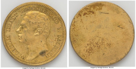 Saxe-Weimar-Eisenach. Wilhelm Ernst gilt Uniface Proof Pattern 20 Mark 1901-A AU, Berlin mint, cf. KM216 (business and Proof strikes), cf. Schaaf-283 ...