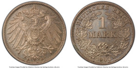 Wilhelm II Proof Mark 1903-D PR64 PCGS, Munich mint, KM14, J-17. A stunning Proof treasure, practically untoned and with glittering brilliance to lowe...
